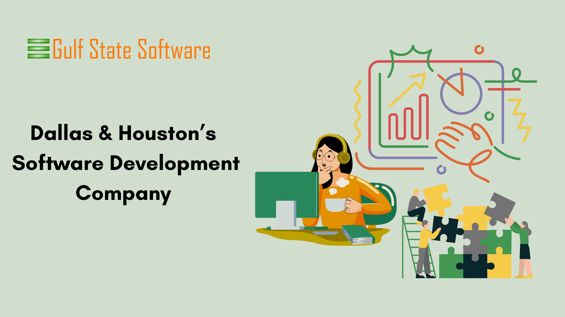 Amazing Dallas Software Development Company Landscape Illustration Amazing Dallas Software Development Company Landscape Illustration